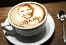 Election Day ::: Obama Coffee Art
